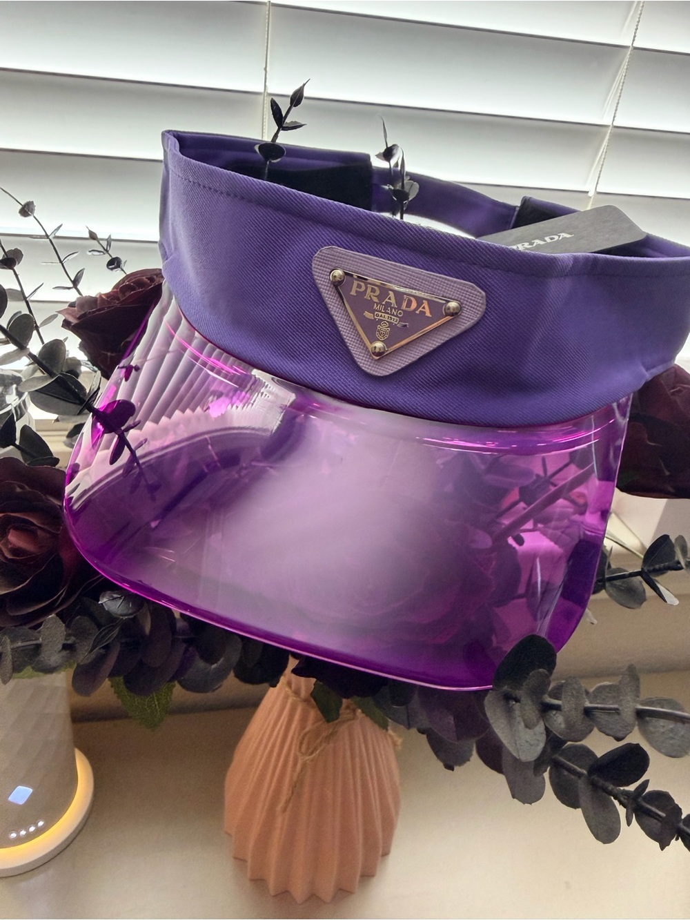 Prada Purple Transparent Visor Hat